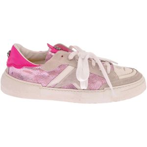 John Richmond, Schoenen, Dames, Veelkleurig, 36 EU, Leer, Tricolor Sneakers met Zijprint