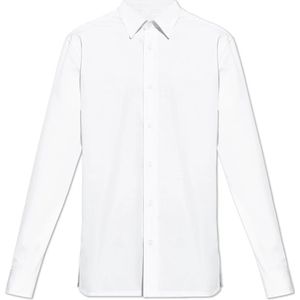 Givenchy, Overhemden, Heren, Wit, L, Katoen, Logo-geborduurd overhemd
