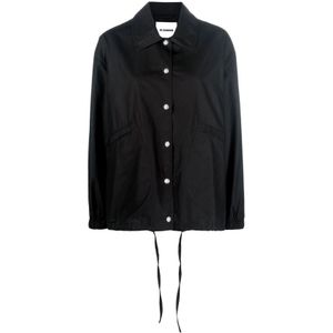 Jil Sander, Zwarte jassen Zwart, Dames, Maat:2XS