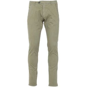 Roy Roger's, Groene Winter Gabardine Broek Groen, Heren, Maat:W33