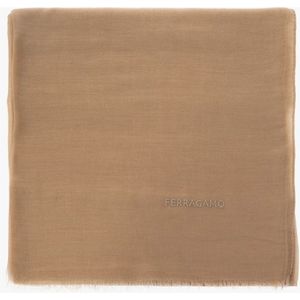 Salvatore Ferragamo, Cashmere sjaal Beige, Dames, Maat:ONE Size