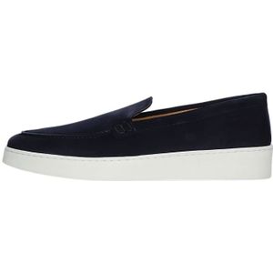 Goosecraft, Schoenen, Heren, Blauw, 43 EU, Suède, Stijlvolle Loafer met Sportieve Touch