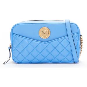 Versace Pre-owned, Pre-owned, Dames, Blauw, ONE Size, Leer, Pre-owned Fabric crossbody-bags