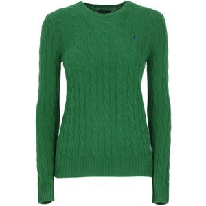 Ralph Lauren, Truien, Dames, Groen, S, Wol, Groene Wol Kasjmier Trui Vrouwen