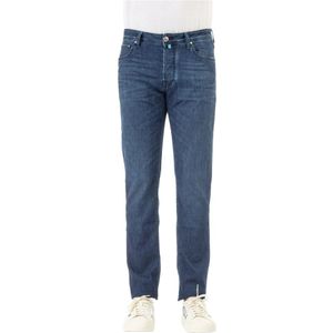 Jacob Cohën, Jeans, Heren, Blauw, W32, Denim, Comfortabele en elastische denim jeans