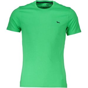 Harmont & Blaine, Tops, Heren, Groen, L, Katoen, Groen Katoenen Geborduurd Logo T-Shirt