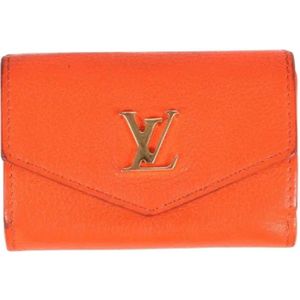Louis Vuitton Vintage, Tweedehands leren portemonnees Oranje, Dames, Maat:ONE Size