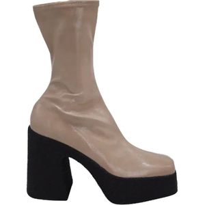 Stella McCartney Pre-owned, Pre-owned, Dames, Beige, 37 EU, Leer, Pre-owned Leather boots