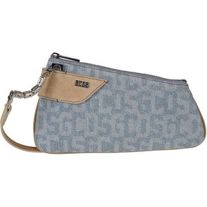 Gcds, Tassen, Dames, Grijs, ONE Size, Denim, Monogram Denim Tas