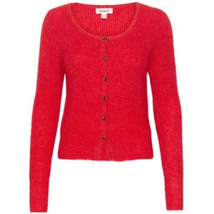 Soaked in Luxury, Truien, Dames, Rood, XL, Petit Cardigan Gebreid Salsa