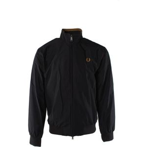 Fred Perry, Jassen, Heren, Blauw, M, Blauwe Stijlvolle Herenjas