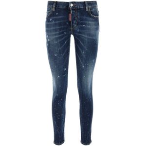 Dsquared2, Jeans, Dames, Blauw, 3Xs, Denim, Stretch Denim Jennifer Jeans