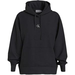 Calvin Klein, Sweatshirts & Hoodies, Dames, Zwart, M, Stijlvolle Sweatshirt