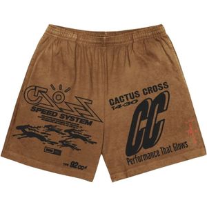 Travis Scott, Korte broeken, Heren, Bruin, S, Beperkte oplage Bruine Shorts 92Cc