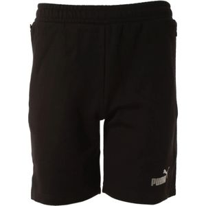 Puma, Korte broeken, Heren, Zwart, XL, Katoen, Team Final Zwarte Casual Shorts voor Heren