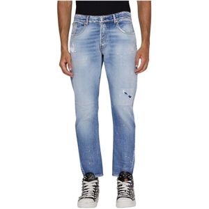John Richmond, Jeans, Heren, Blauw, W31, Katoen, Slim-fit Jeans