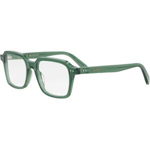 Celine, Accessoires, unisex, Groen, ONE Size, Groene bril met vierkant montuur