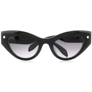 Alexander McQueen, Accessoires, Dames, Zwart, ONE Size, Zwarte acetaat zonnebril met studs