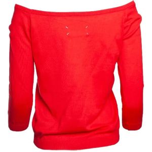 Maison Margiela Pre-owned, Pre-owned, Dames, Rood, L, Pre-owned Fabric tops