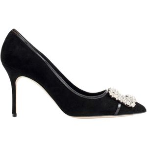 Manolo Blahnik, Zwarte Tuberian Jewel Gesp Pumps Zwart, Dames, Maat:36 EU