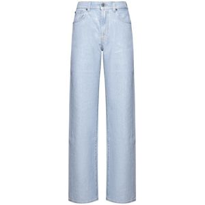 7 For All Mankind, Jeans, Dames, Blauw, W24, Denim, Blauwe Jeans Stijlvolle Denim Broek