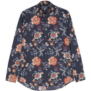 Etro, Bloemenprint shirt Veelkleurig, Heren, Maat:5XL