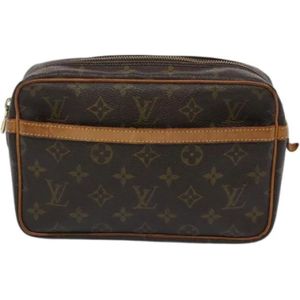 Louis Vuitton Vintage, Tweedehands Canvas Louis Vuitton tassen Bruin, Dames, Maat:ONE Size