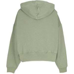 Nike, Sweatshirts & Hoodies, Dames, Groen, L, Katoen, Oversized Hooded Sweatshirt Groen/Zwart