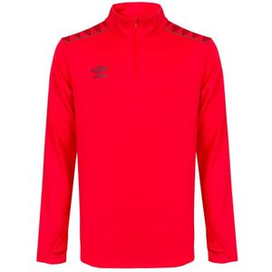 Umbro, Sweatshirts & Hoodies, Heren, Rood, 4Xl, Polyester, Teamwear Half Zip Sweatshirt