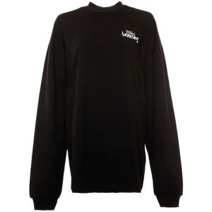 032c, Sweatshirts & Hoodies, Heren, Zwart, M, Mayhem Longsleeve Oversized Gebruikte Look Shirt