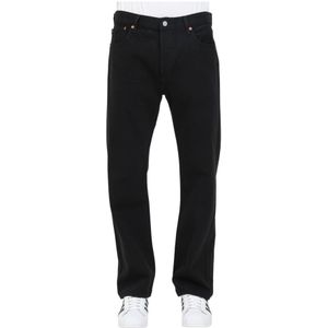 Levi's, Jeans, Heren, Zwart, W30, Denim, Zwarte Heren Jeans - 501 Original Model