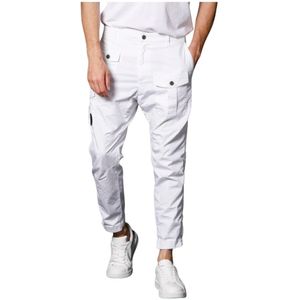 Mason's, Broeken, Heren, Wit, M, Coolpocket Cargo Broek: Veelzijdige Stijl voor Mannen