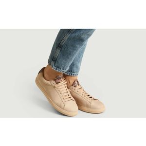 Zespà, Schoenen, Dames, Beige, 36 EU, Waterdichte Nubuck Lage Sneakers