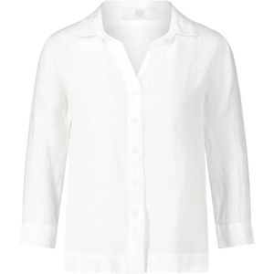 Riani, Linnen blouse met 3/4-mouwen Wit, Dames, Maat:S