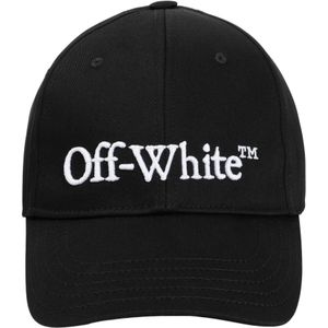 Off White, Accessoires, Heren, Zwart, L, Katoen, Zwarte Baseballpet met Wit Logo