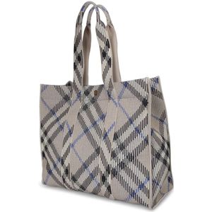 Burberry, Tassen, Dames, Veelkleurig, ONE Size, Check Print Tote Style Tas