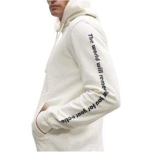 Ecoalf, Sweatshirts & Hoodies, Heren, Wit, M, Katoen, Hoodie