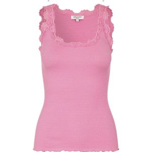 Rosemunde, Tops, Dames, Roze, M, Satijn, Zijden top met satijnen rand