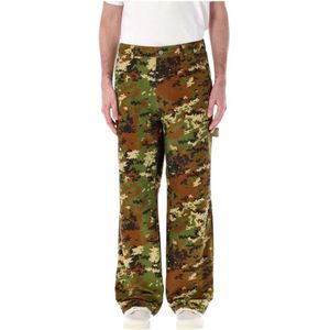 Awake NY, Broeken, Heren, Veelkleurig, L, Camo Schilder Broek