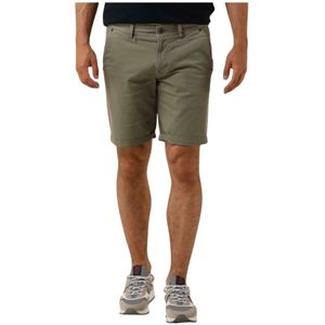 PME Legend, Korte broeken, Heren, Groen, W34, Groene Chino Shorts Fancy Gestreept