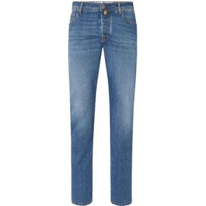 Jacob Cohën, Jeans, Heren, Blauw, W34 L34, Denim, Regular Fit Denim Jeans Lichtblauw