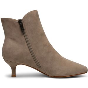 Shoe the Bear, Schoenen, Dames, Beige, 41 EU, Suède, Elegante Suède Enkellaars met Ritssluiting