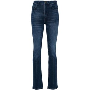 Frame, Jeans, Dames, Blauw, W30, Katoen, Hoge Rechte Lange Jeans