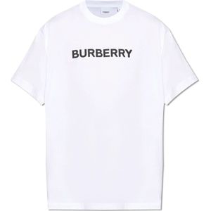 Burberry, Tops, Heren, Wit, 3Xl, Katoen, Harriston T-shirt