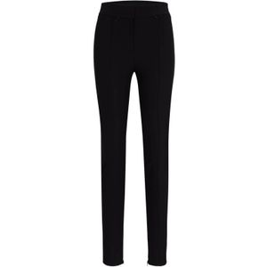 Boss, Broeken, Dames, Zwart, L, Katoen, Hoge Taille Skinny Ritsbroek