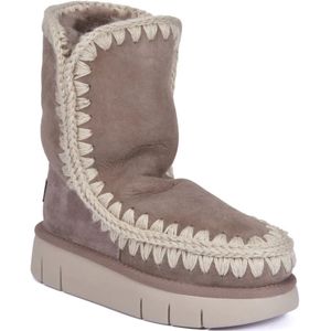 Mou, Schoenen, Dames, Grijs, 38 EU, Eskimo Bounce Maxi Stitching Laarzen