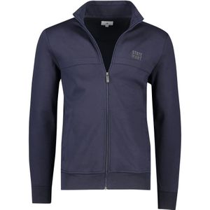 State of Art, Heren Zip-through Sweatshirt in Donkerblauw Blauw, Heren, Maat:M