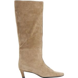 TotêMe, Schoenen, Dames, Beige, 38 EU, Leer, Karamel Wide Shaft Boot