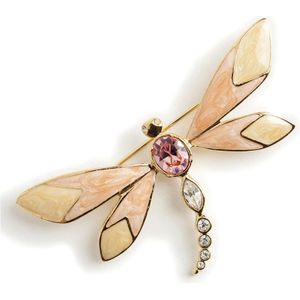 Kenneth Jay Lane Pre-owned, Pre-owned, Dames, Beige, ONE Size, Dragon Fly Broche