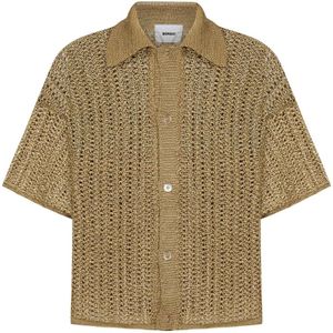 Bonsai, Overhemden, Heren, Beige, L, Short Sleeve Shirts